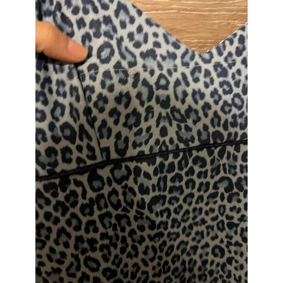 Rampage Mini Dress Y2K Cheetah Blue Vintage Stretchy Babydoll Leopard Slip Sz M - Picture 12 of 13